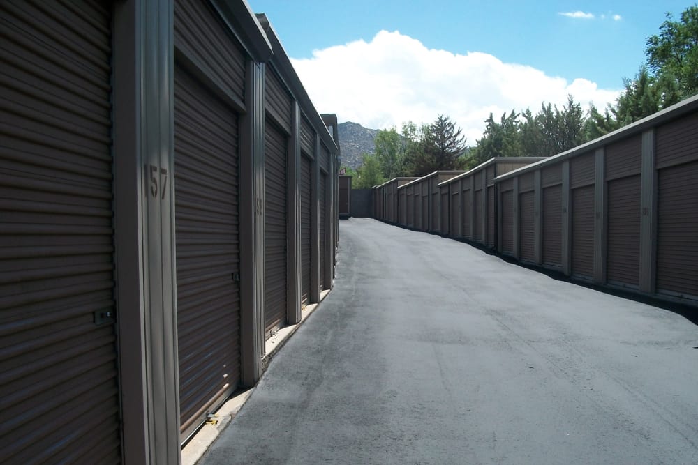 Drive up storage units at Everest Armored Self Storage in Albuquerque, New Mexico