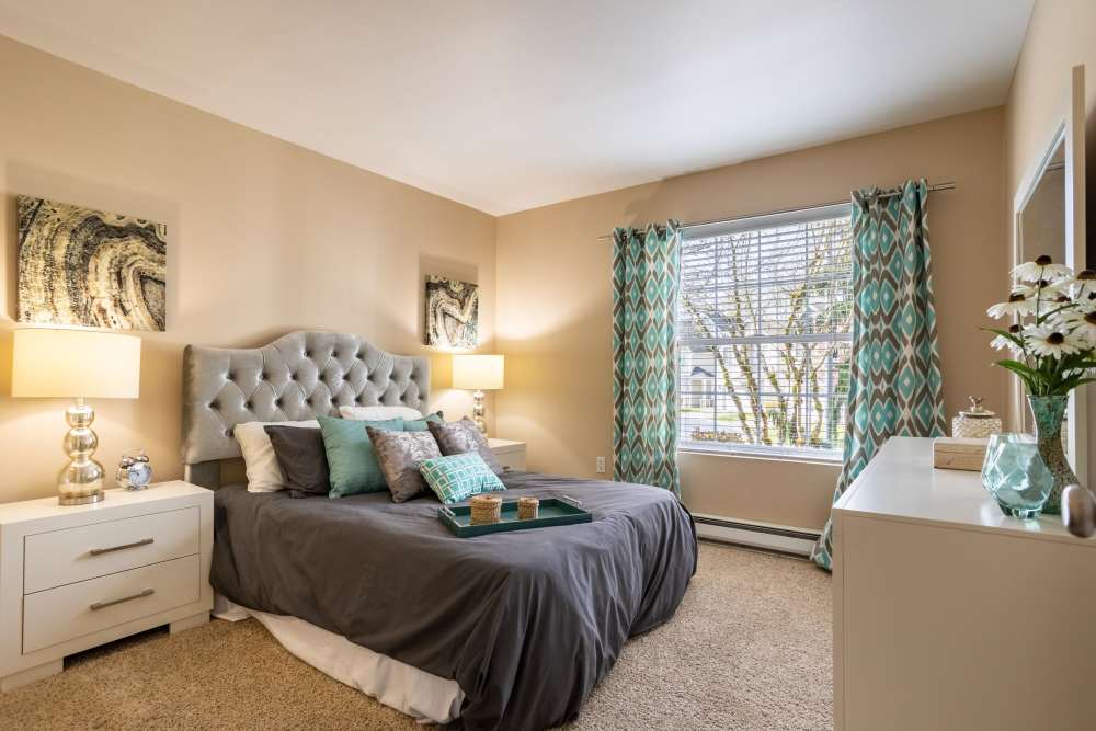Bedroom at Pebble Cove Apartments in Renton, Washington