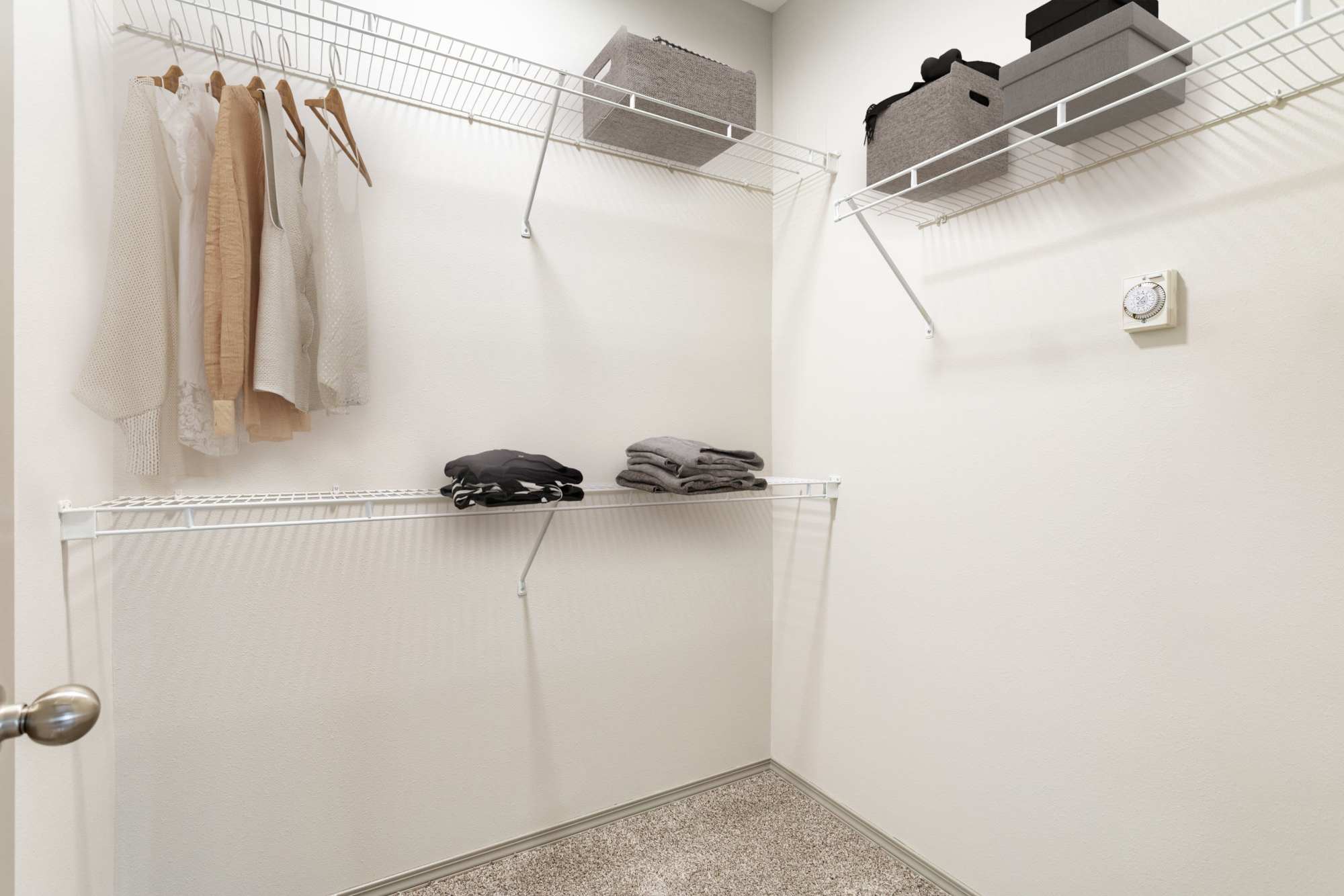 Walk-in closet at Brookside Village in Auburn, Washington