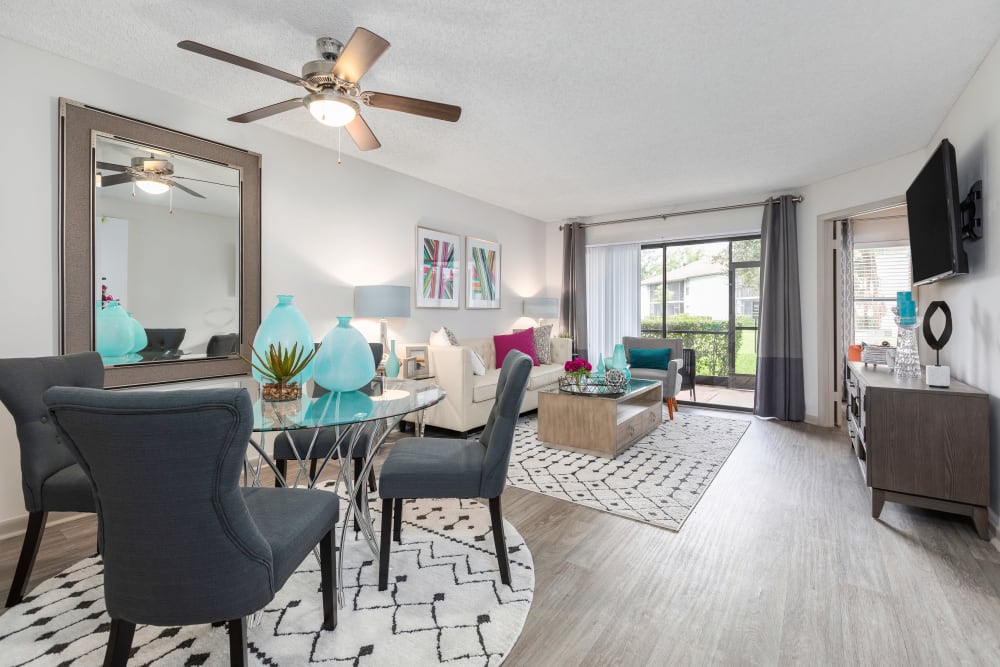 Large open concept living room at Siena Apartments in Plantation, Florida