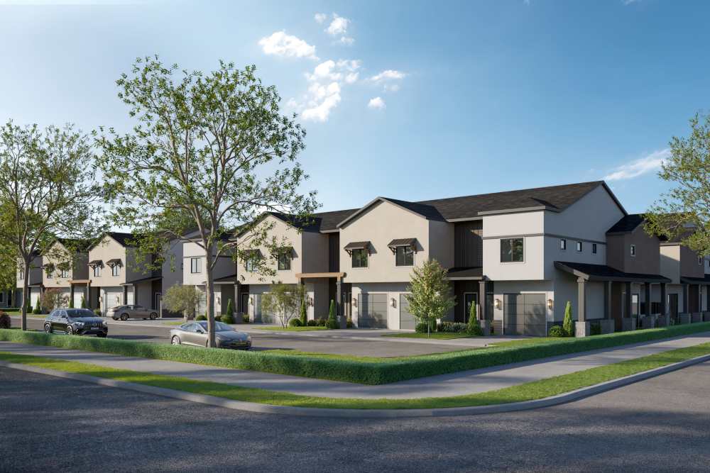 Exterior shot of townhomes at Canyon Townhomes in Phoenix, Arizona