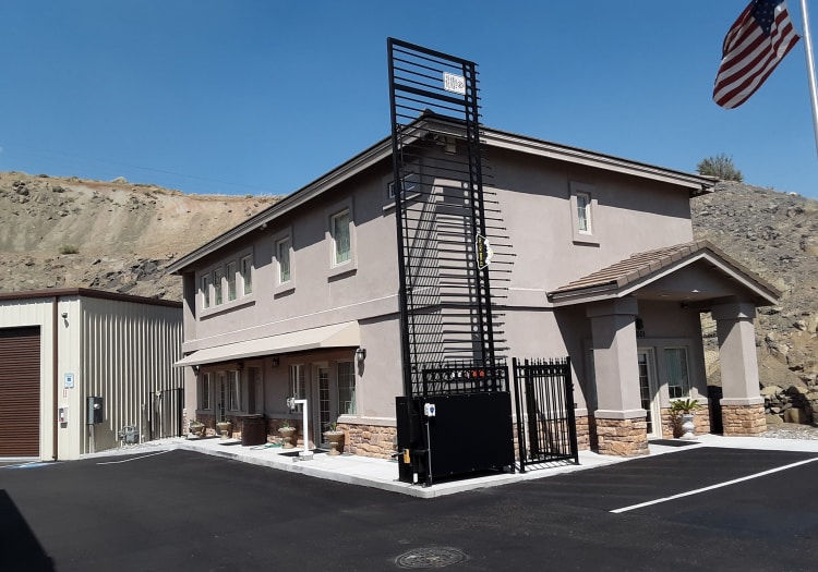 Storage unit access gate at Interstate U-Stor in Reno, Nevada