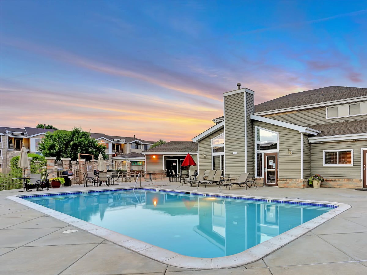 Community pool at The Pavilions at Silver Sage in Fort Collins
