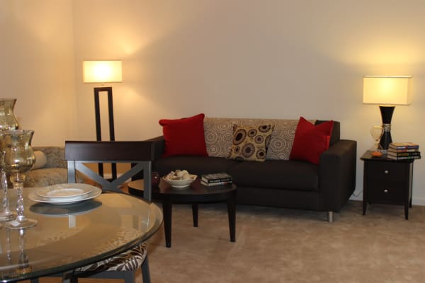 Living room at Curren Terrace in Norristown, Pennsylvania