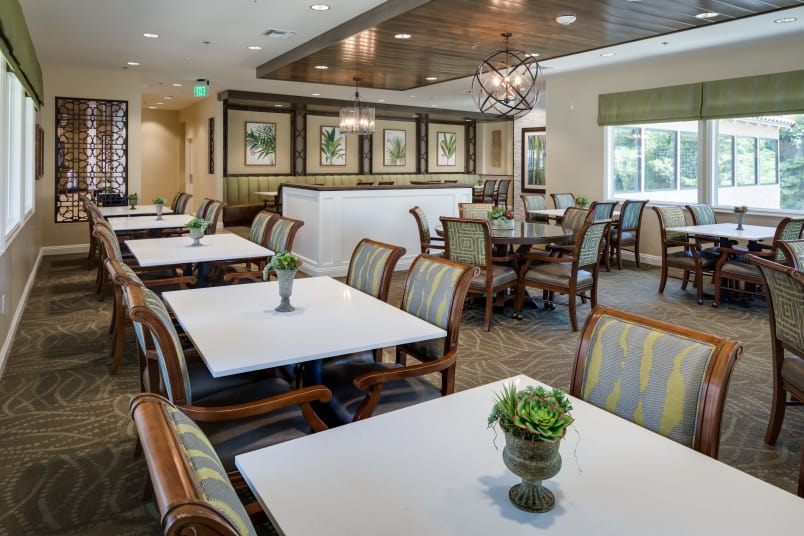 Dining area at The Montera in La Mesa, California