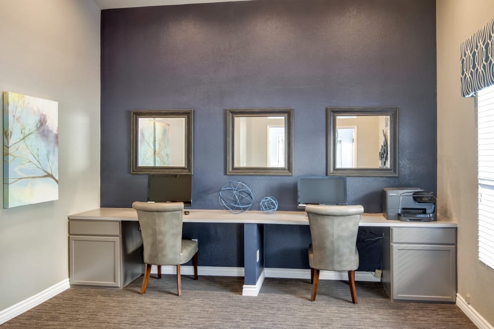 Stay connected with computers in the community business center at Terra Nova Villas in Chula Vista, California