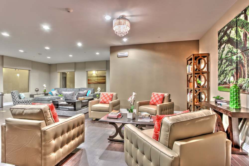 Clubhouse seating area at Ensemble in Las Vegas Nevada