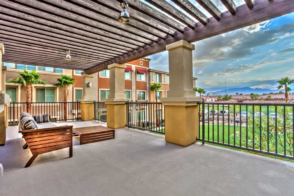 Community patio at Ensemble in Las Vegas Nevada