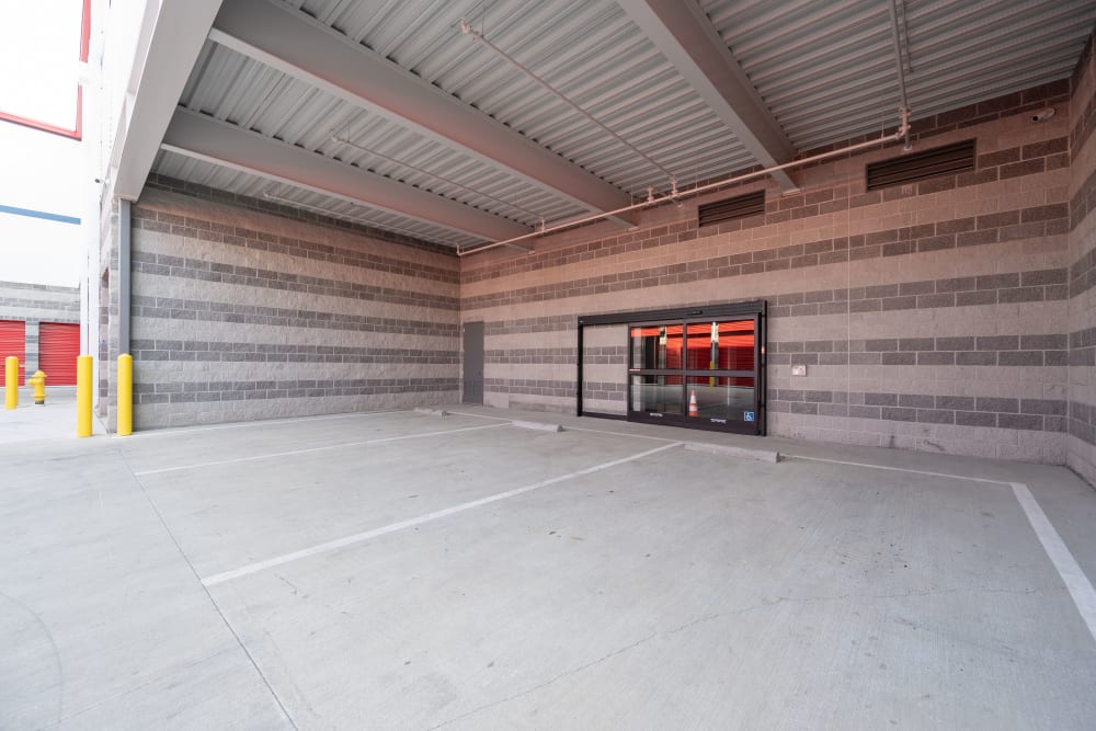 Covered loading zone at Trojan Storage of San Jose Montecito in San Jose, California