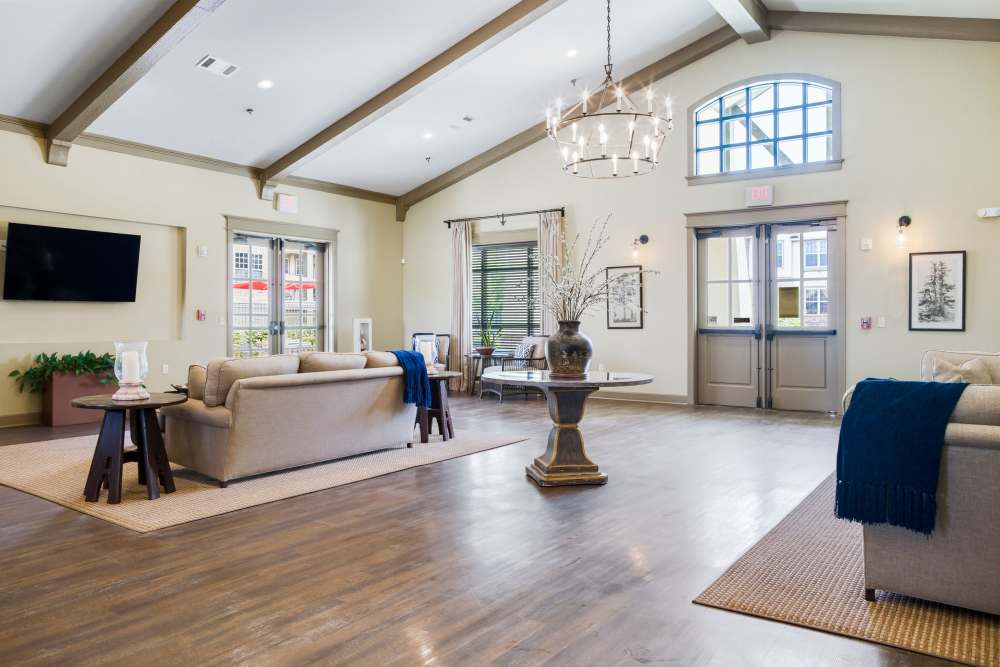 Open clubhouse at Boulders at Overland Park Apartments in Overland Park, KS