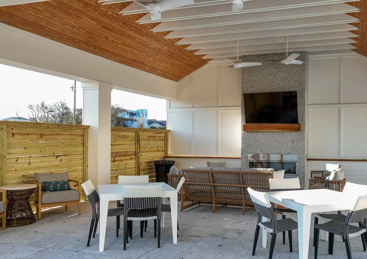Outdoor seating area at Proximity Carolina Beach in Carolina Beach,North Carolina