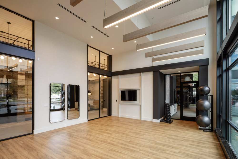 Yoga room at The Elysian at Stonefield in Charlottesville, Virginia