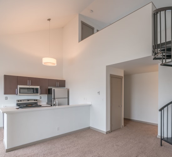 Kitchen view at Elan 41 Apartments in Seattle