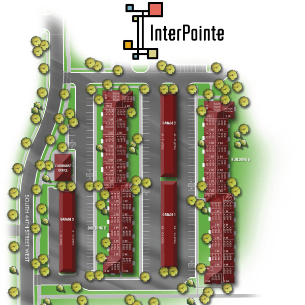 Sitemap for InterPointe Apartments in Billings, Montana  