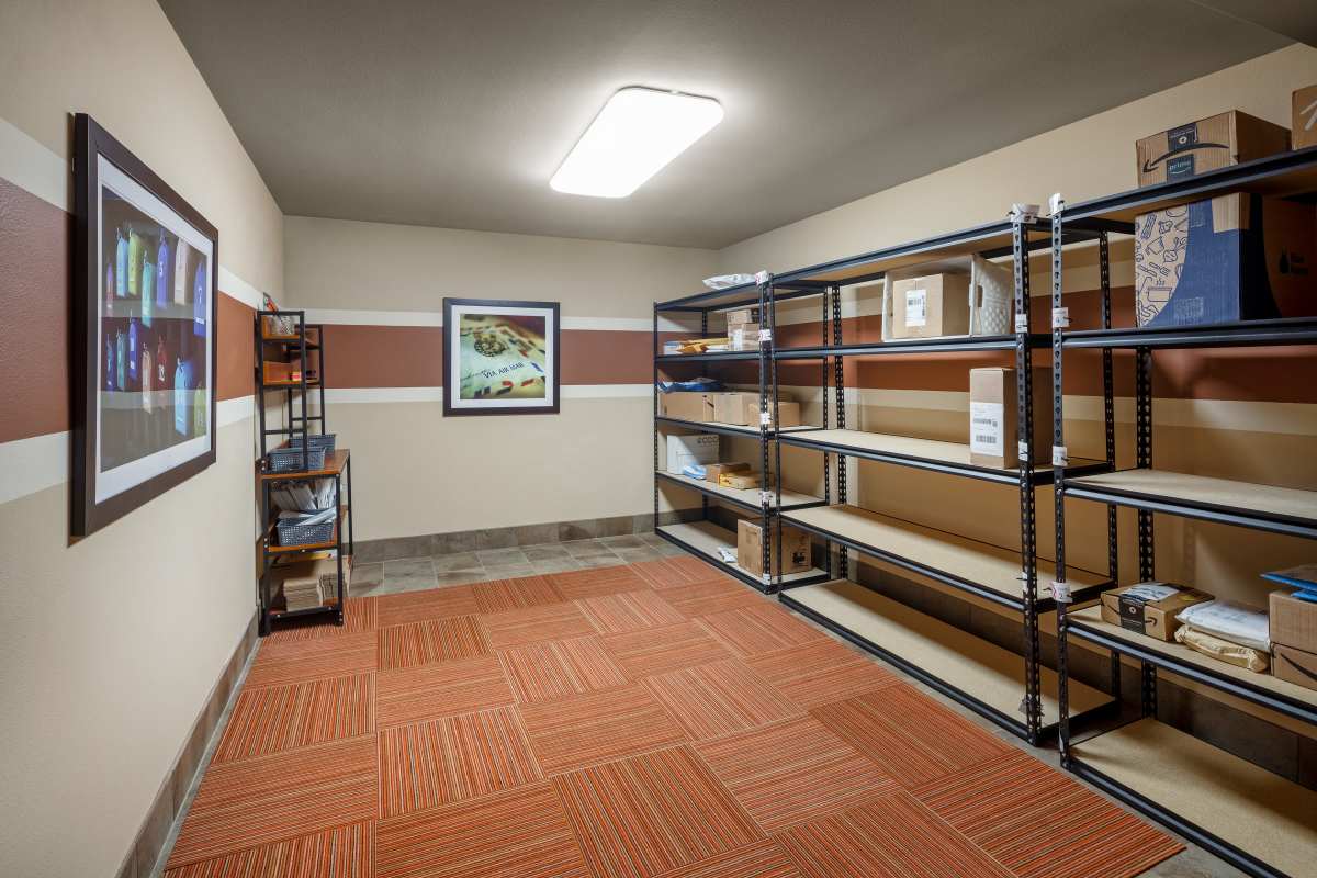 Package room at Vicinato in Madison, Wisconsin