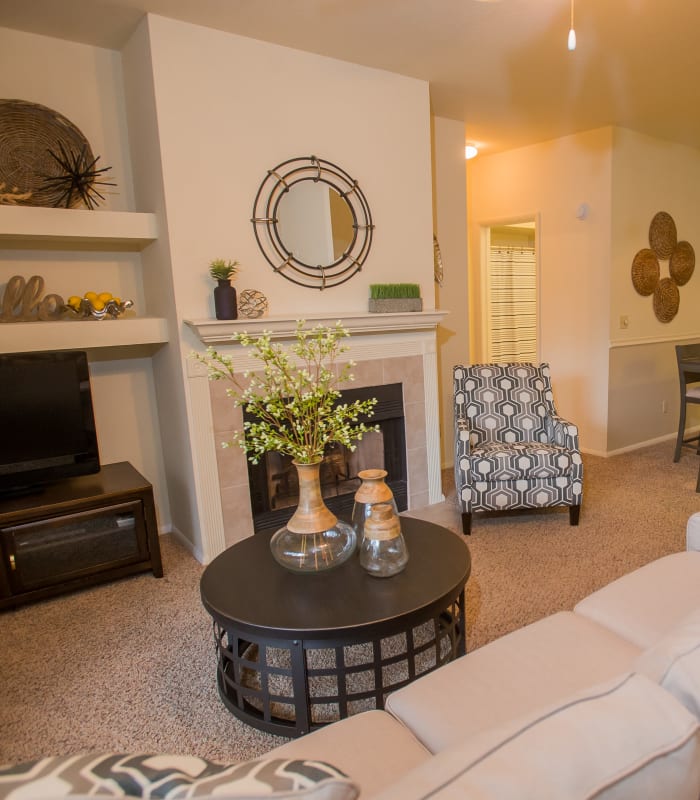 Living room at The Courtyards in Tulsa, Oklahoma