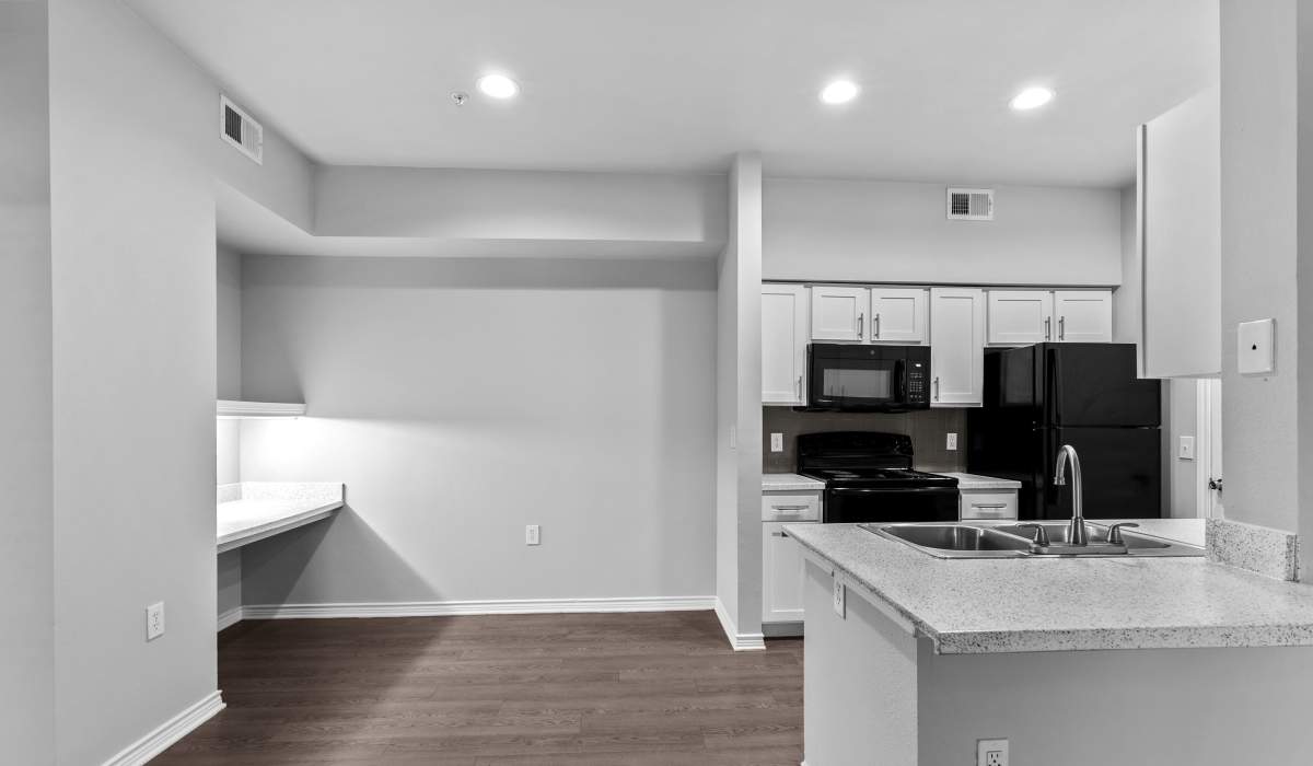 Kitchen with side windows at Stoneleigh Corpus Christi in Corpus Christi, Texas