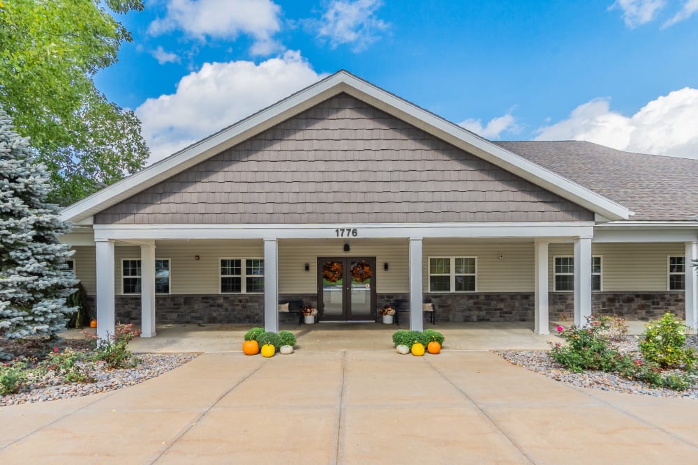 Exterior of Schuyler Commons senior community in Utica, New York.