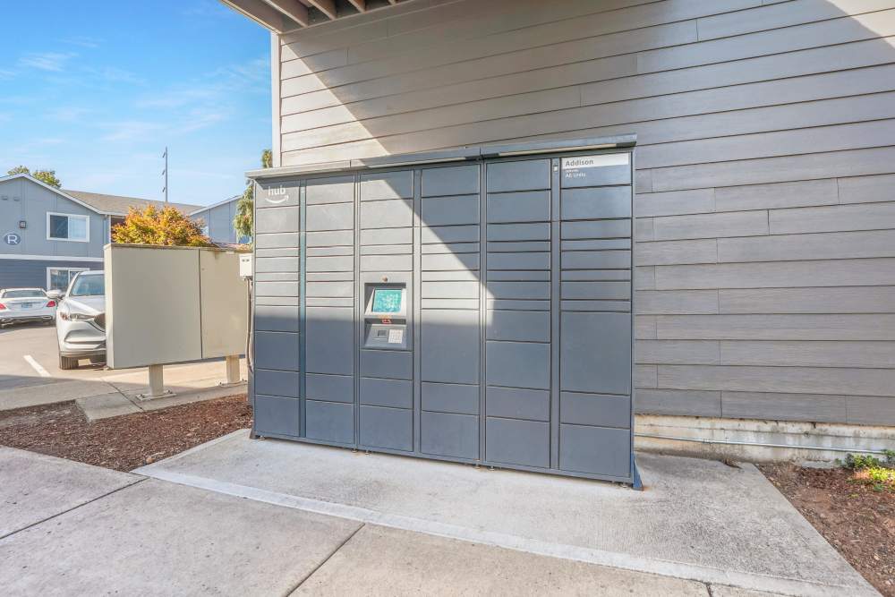 24-hour package lockers at The Addison Apartments in Vancouver, Washington