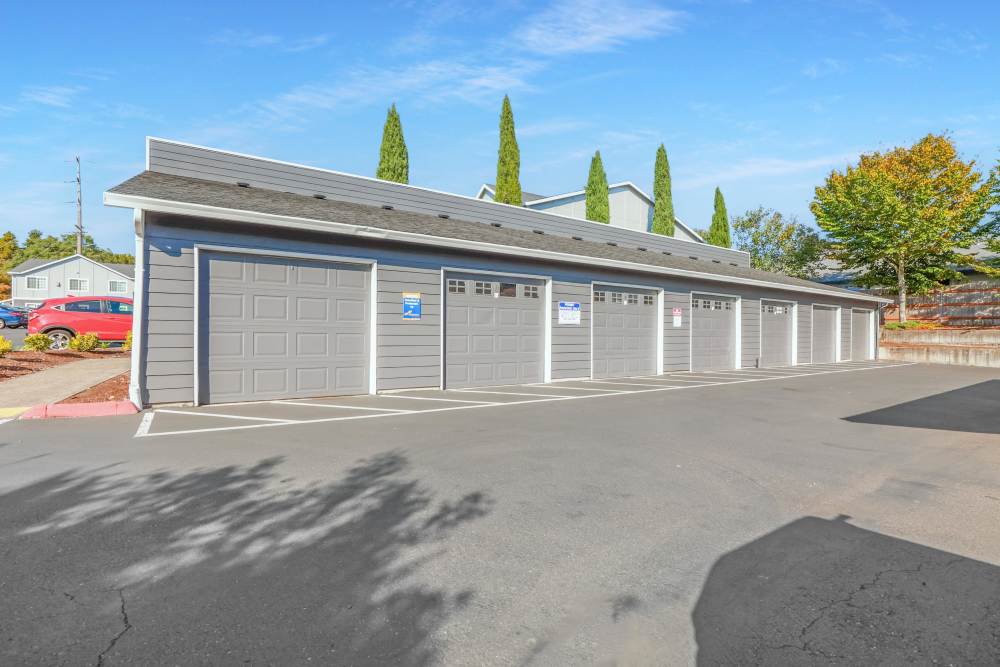 Convenient garages at The Addison Apartments in Vancouver, Washington
