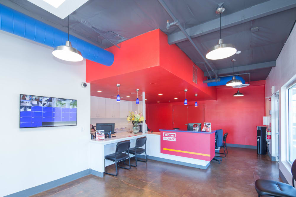 The leasing office at Trojan Storage of Sacramento in Sacramento, California