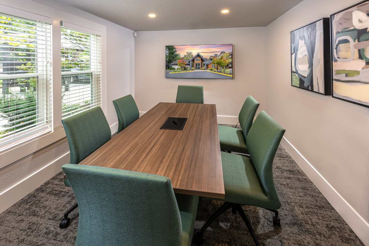 Business center at Redmond Place Apartments in Redmond, Washington