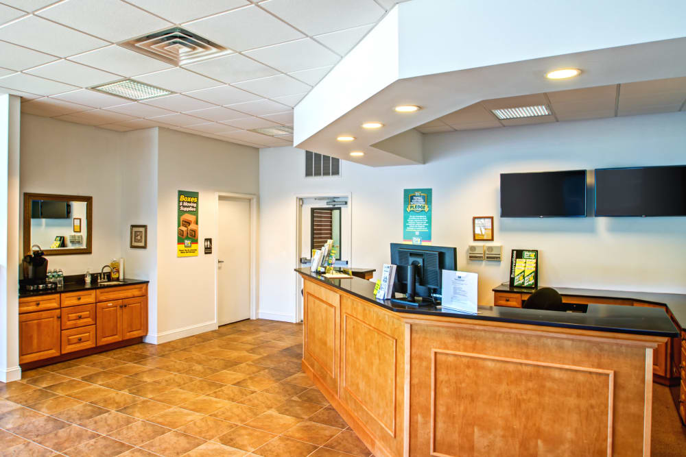 Leasing office reception at Metro Self Storage in North Wales, Pennsylvania