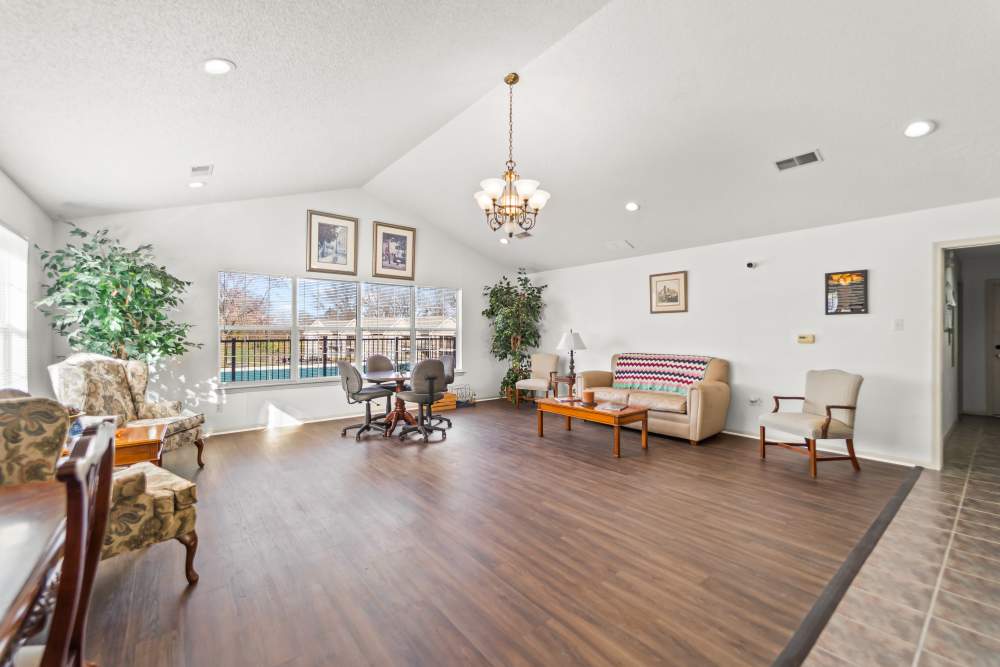 Leasing center lounge area at Callaway Village Phase II in Fulton, Missouri
