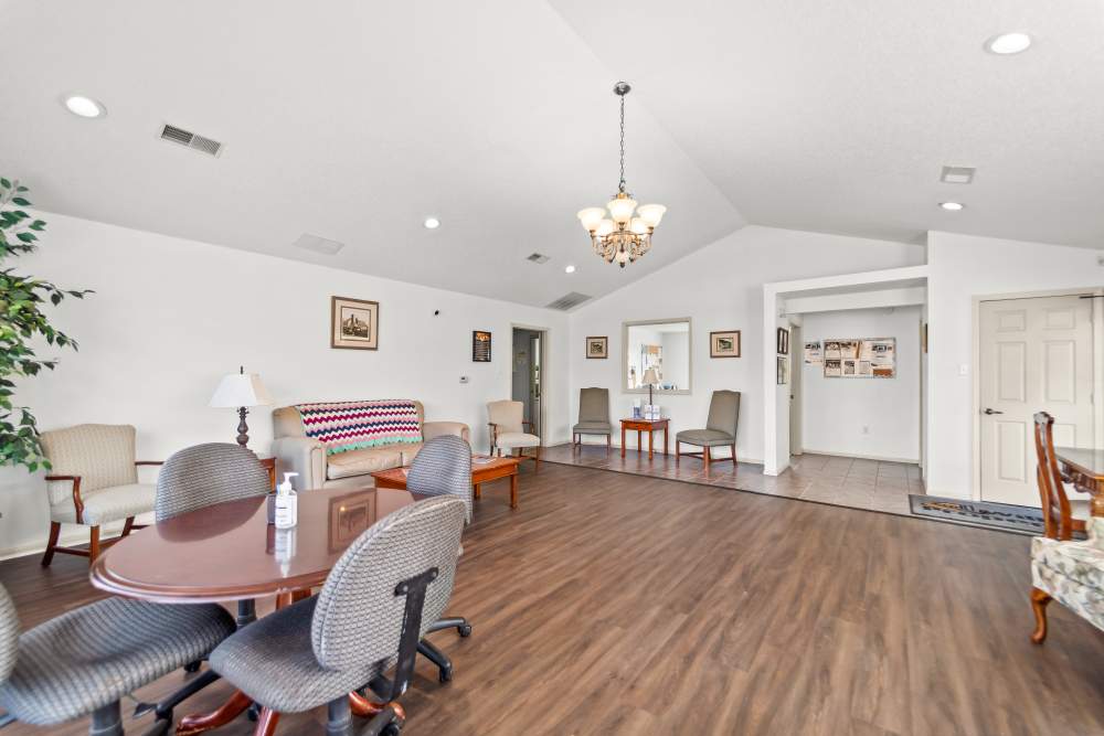 Leasing office seating area at Callaway Village Phase II in Fulton, Missouri