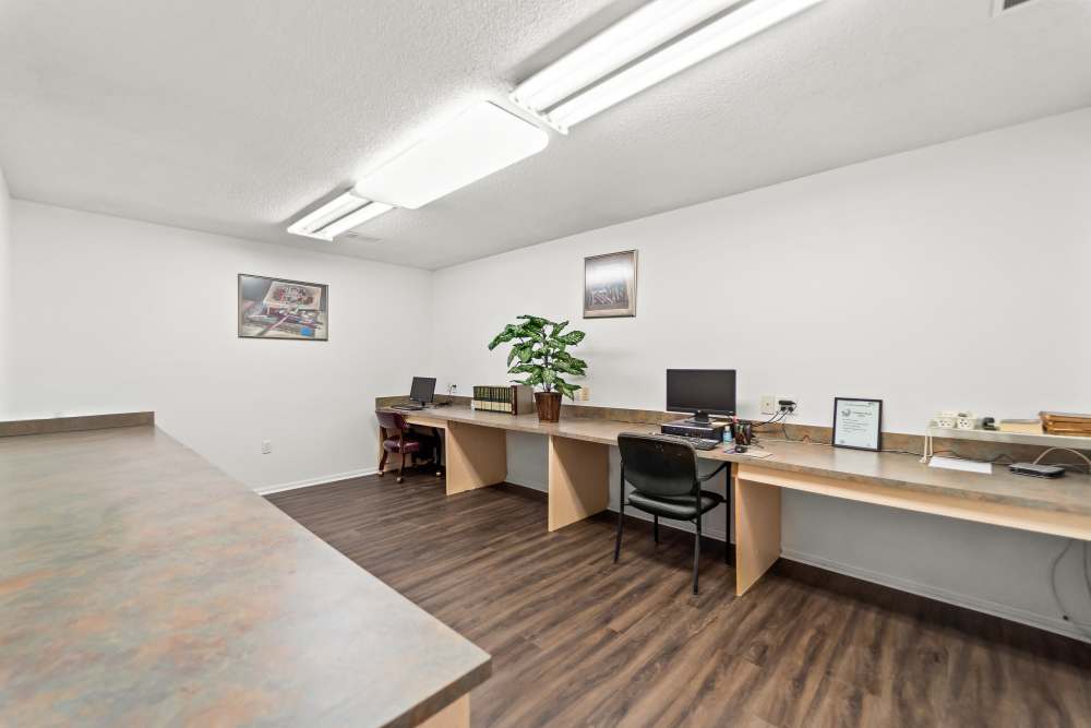 Computers in business center at Callaway Village Phase II in Fulton, Missouri