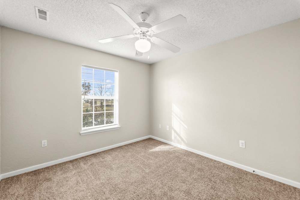 Ceiling fan in the bedroom at Callaway Village Phase II in Fulton, Missouri