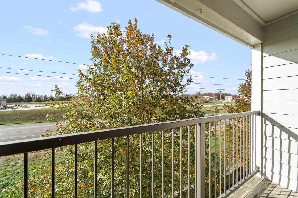 Balcony of the apartment at Callaway Village Phase II in Fulton, Missouri