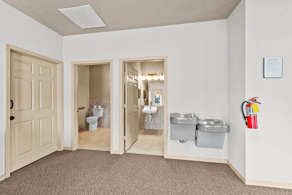 Bathroom in the fitness center at Callaway Village Phase II in Fulton, Missouri