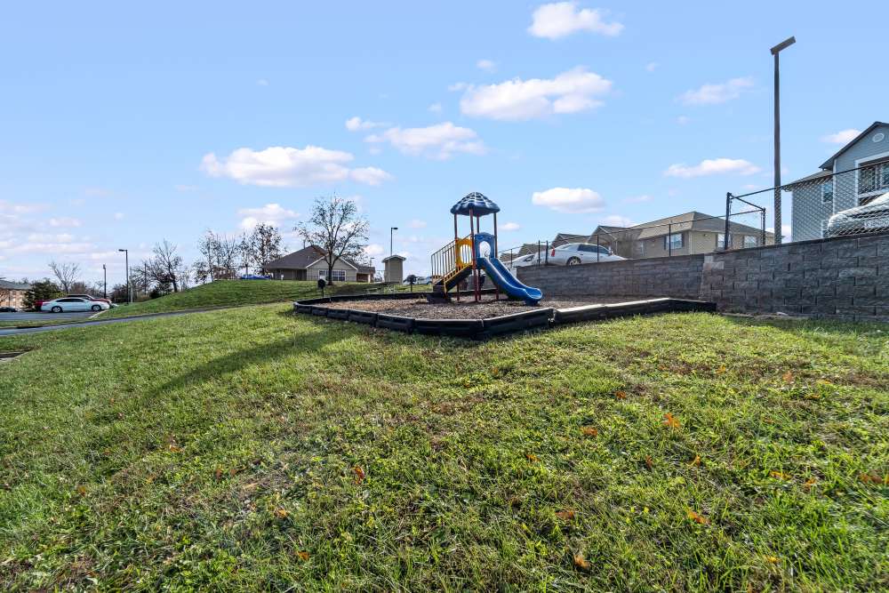 Slide in playground at Callaway Village Phase II in Fulton, Missouri