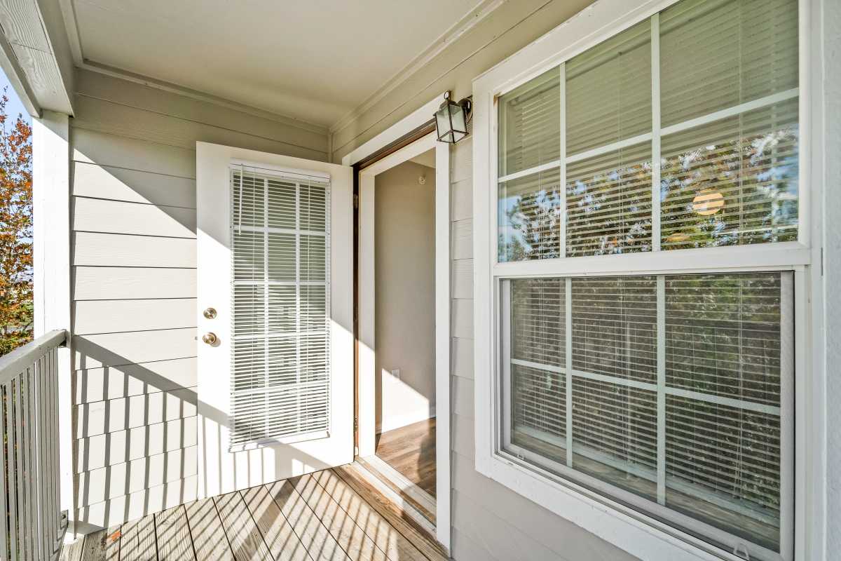 Well-lit balcony at Callaway Village Phase II in Fulton, Missouri
