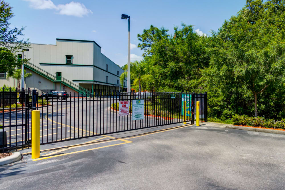 Access gate at Metro Self Storage in Tampa, Florida