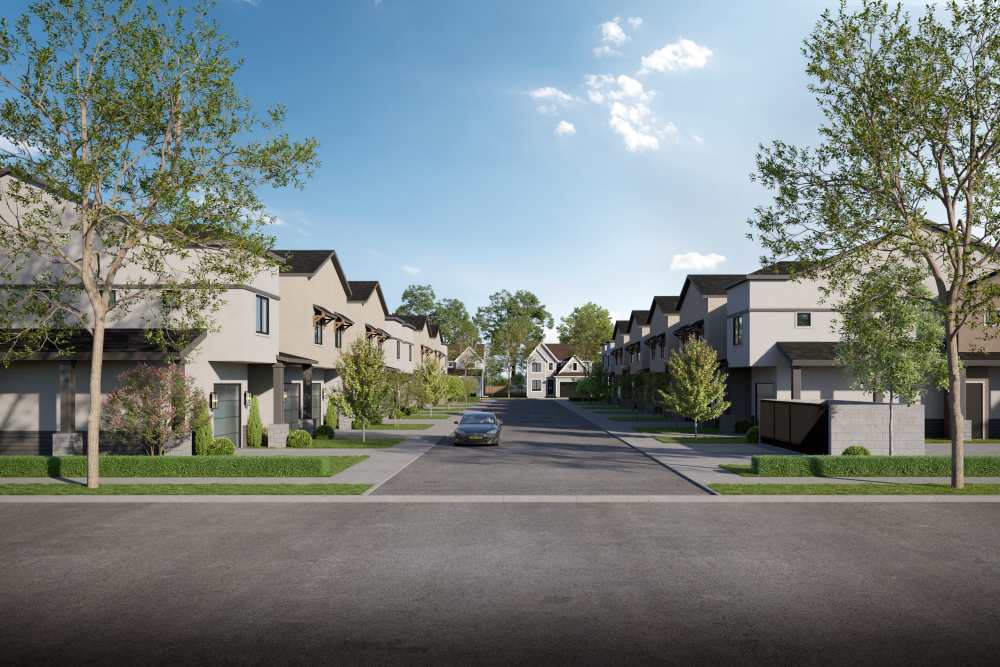Townhomes exterior view at Canyon Townhomes in Phoenix, Arizona