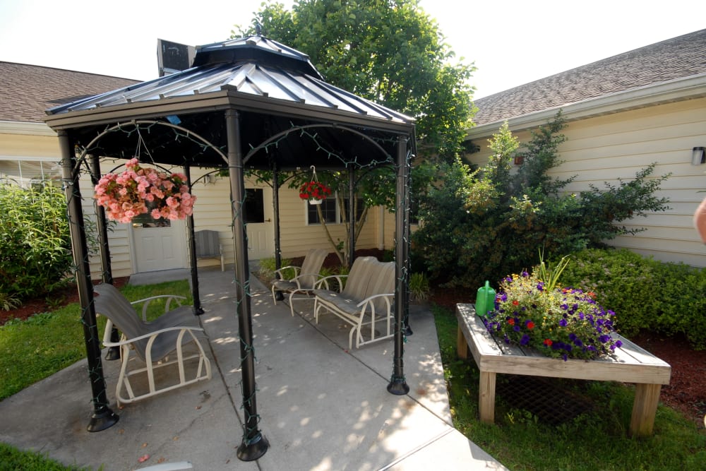 gazebo outside at Chestnut Knoll in Boyertown, Pennsylvania