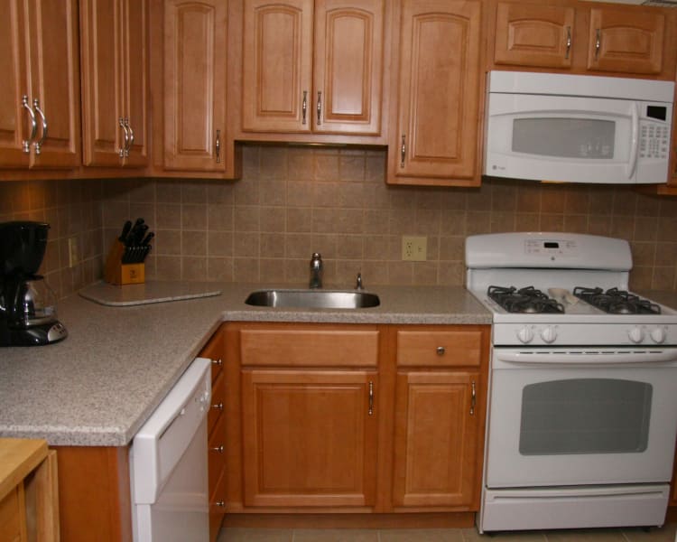 Spacious kitchen at Pompton Gardens in Cedar Grove, NJ