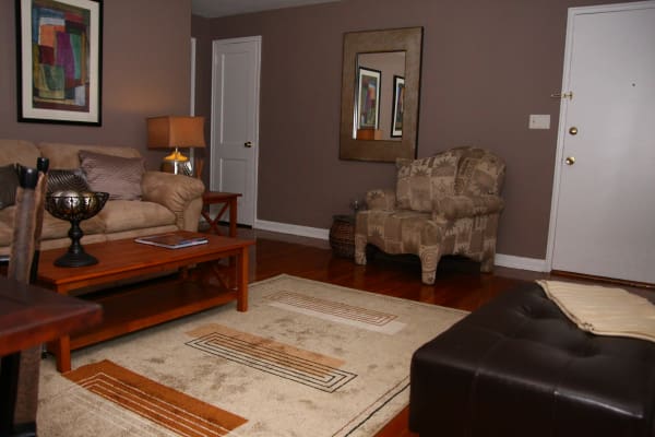 Spacious living room at Lalor Gardens in Hamilton, NJ