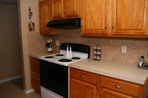 Kitchen model at North Hills Apartments