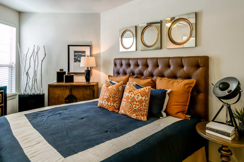 Main bedroom at Firewheel Apartments in San Antonio