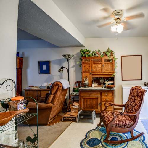 Living room at Catawba Club in Berkeley Springs, West Virginia