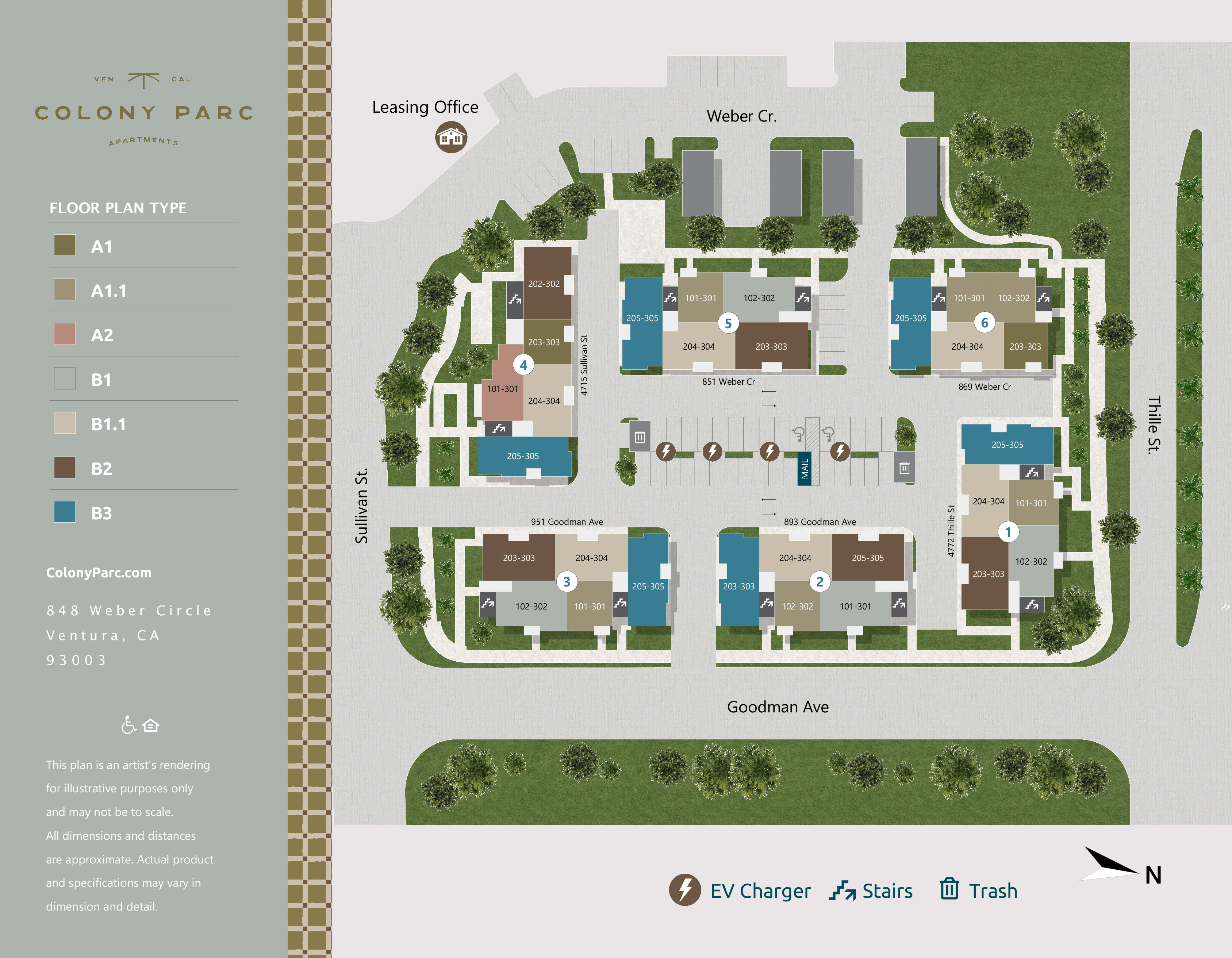 Colony Parc Site Map