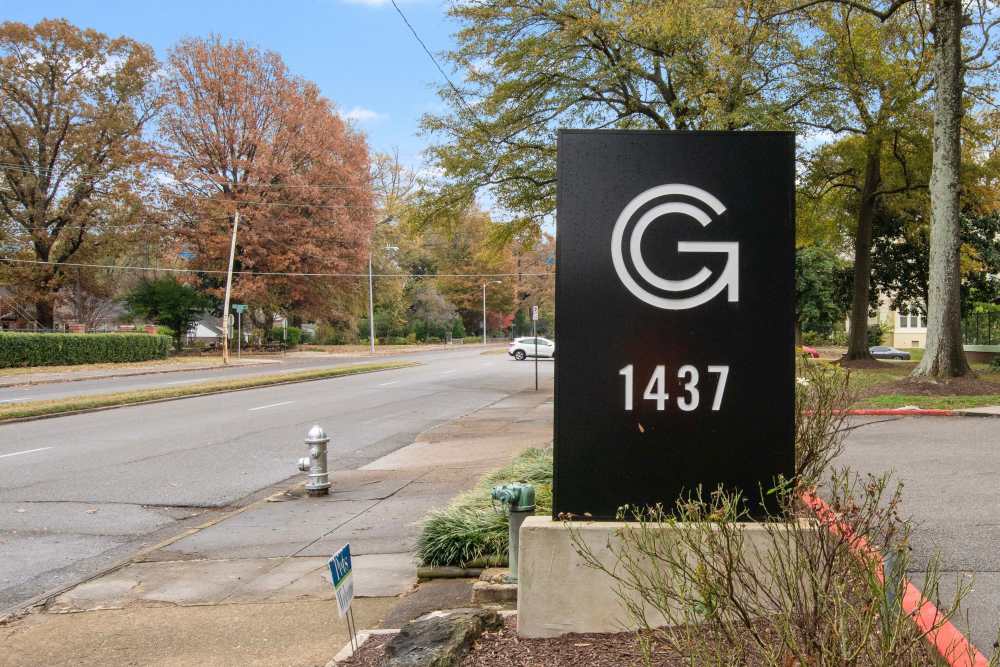 A sign board at Central Gardens in Memphis, Tennessee