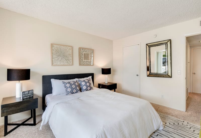 Master bedroom at The Heights at Grand Terrace in Grand Terrace, California