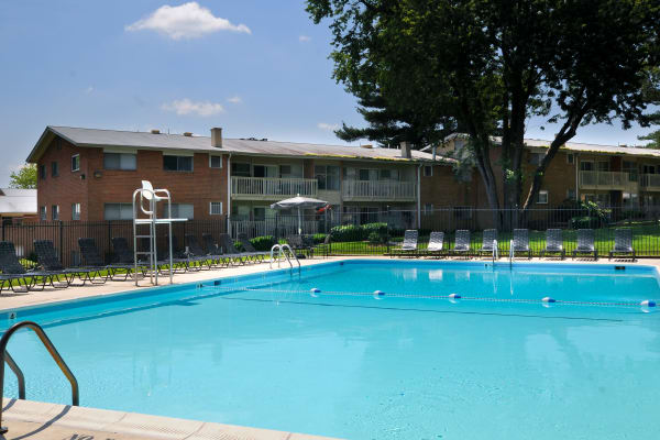 Sparkling pool at Fireside Park Apartments