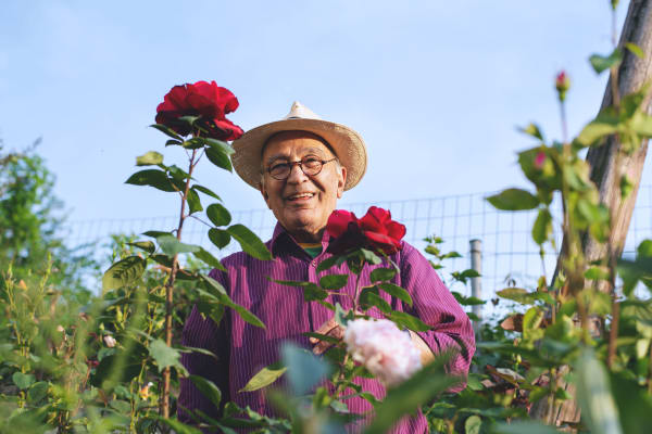 Resident gardening at Westminster Memory Care in Lexington, South Carolina.