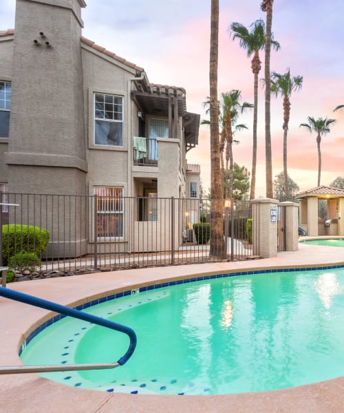 the swimming pool at The Linq in Chandler, Arizona