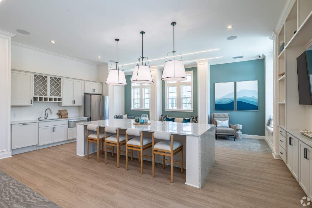 Well lit dining room at Argent Cottages in Hardeeville, South Carolina